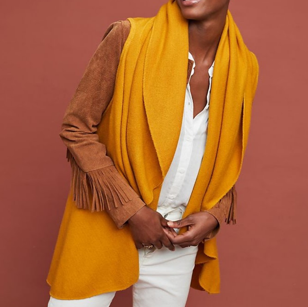 Anthropologie Cascades Shawled Vest